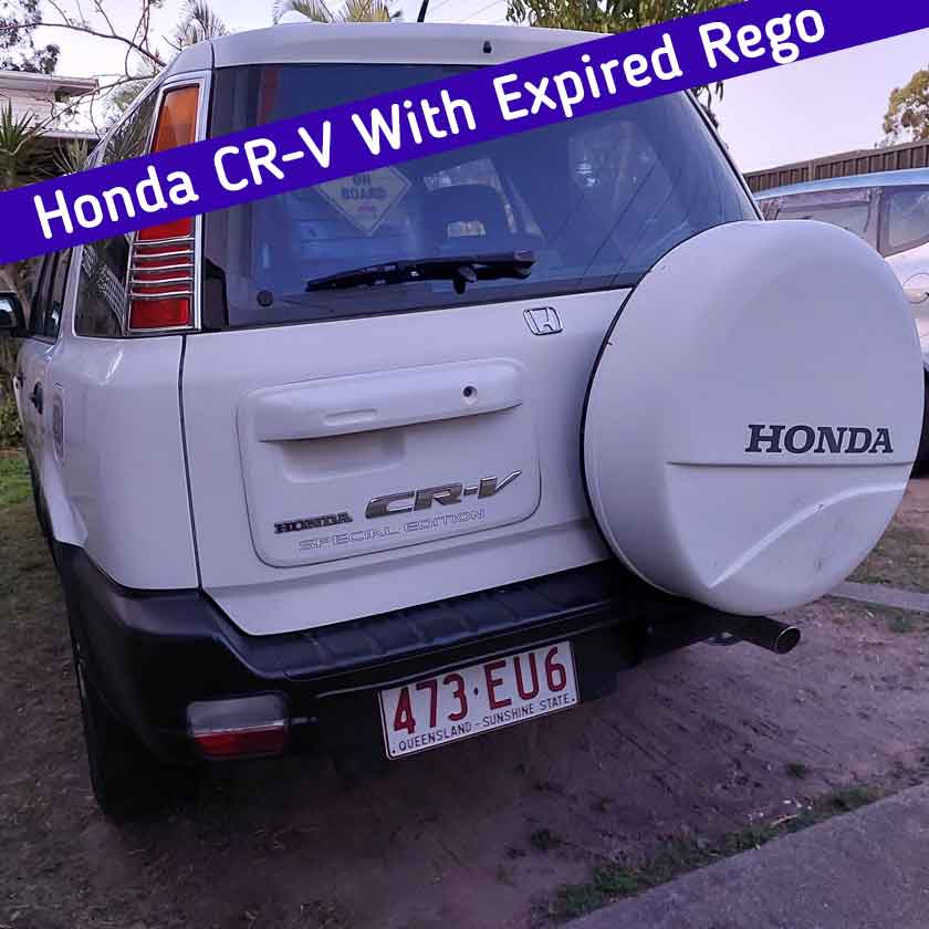 Honda CR-V with Expired Registration