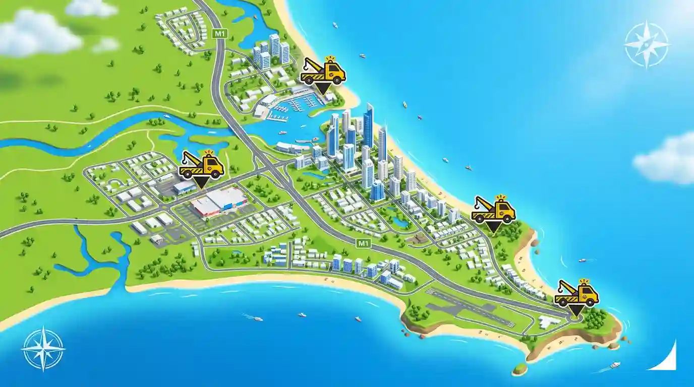Gold Coast coastline car removal service areas